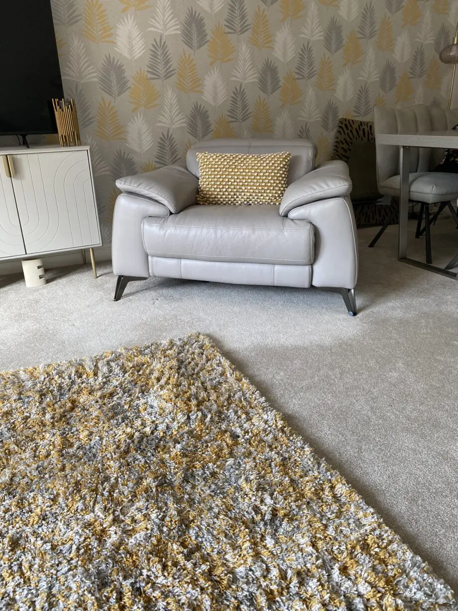 DFS Grey Leather Sofa and chair