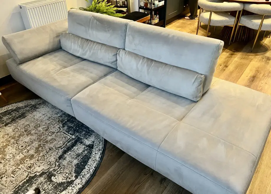 Natuzzi ERNESTO - Cold Grey - 4 Seater - Pull-out back