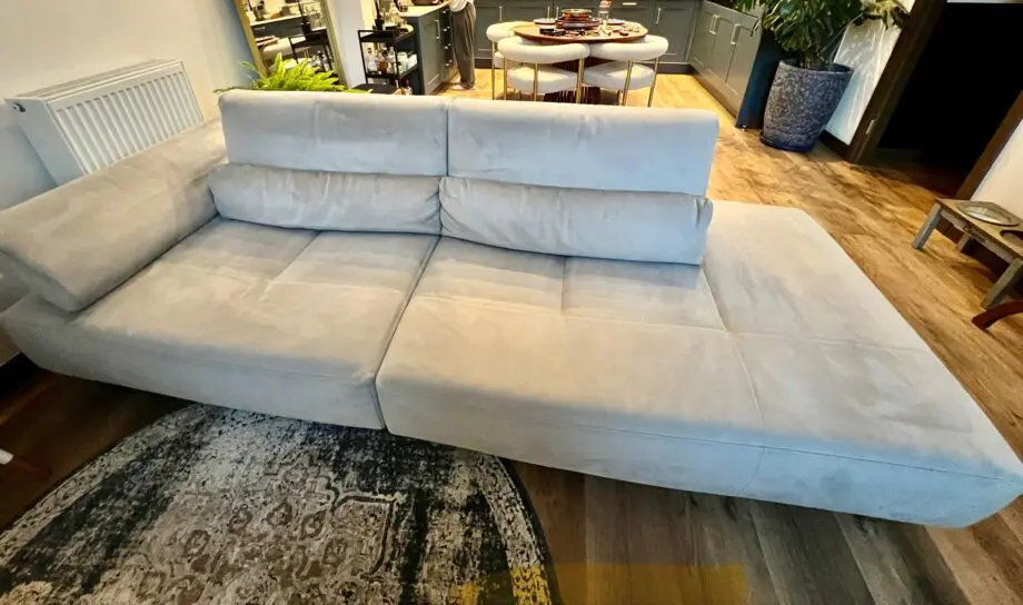 Natuzzi ERNESTO - Cold Grey - 4 Seater - Pull-out back
