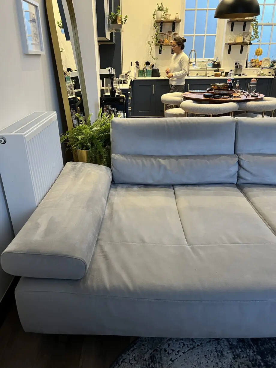 Natuzzi ERNESTO - Cold Grey - 4 Seater - Pull-out back