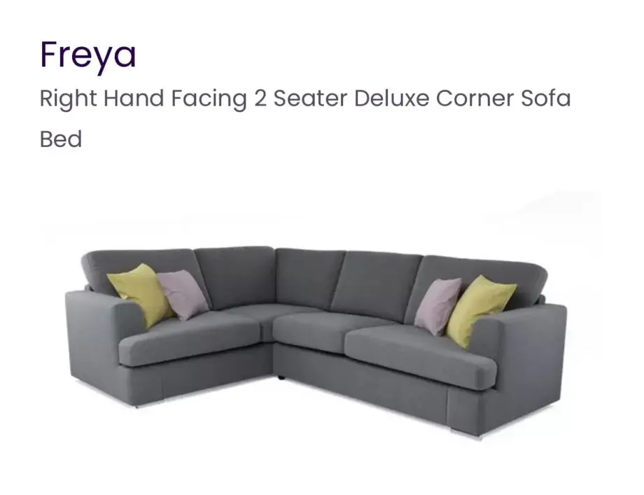 Freya Right Hand Facing Deluxe Corner Sofa Bed