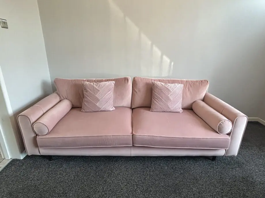 DFS Pink Ted Baker Highgate Velvet Grande Sofa