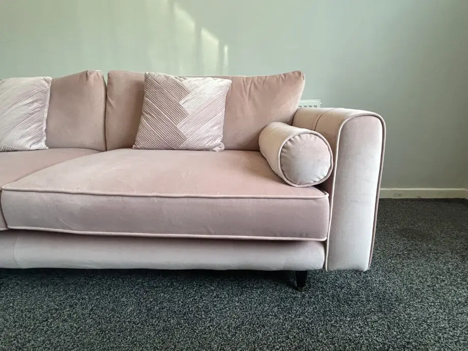 DFS Pink Ted Baker Highgate Velvet Grande Sofa