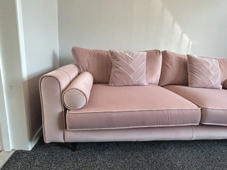 DFS Pink Ted Baker Highgate Velvet Grande Sofa