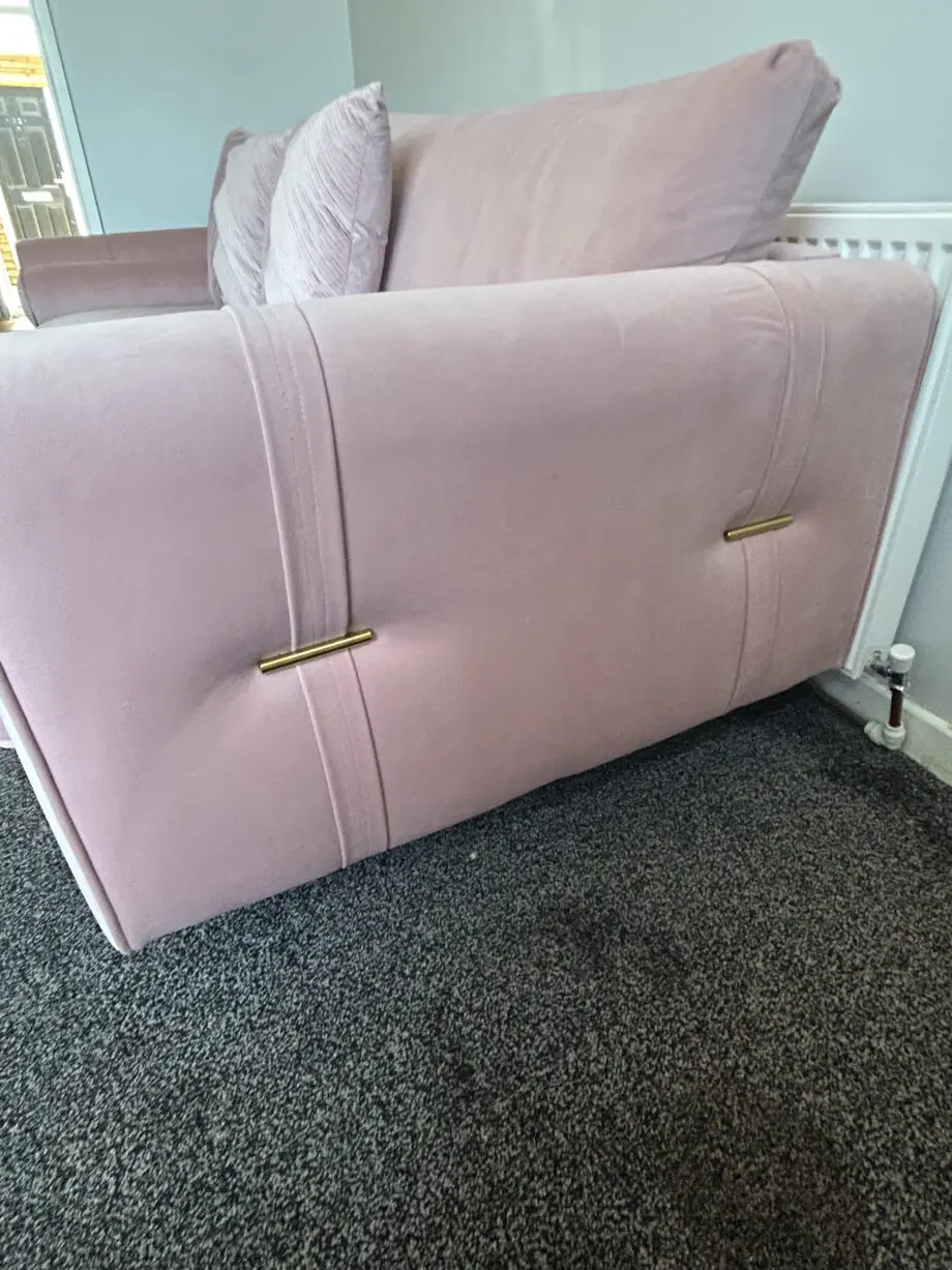 DFS Pink Ted Baker Highgate Velvet Grande Sofa