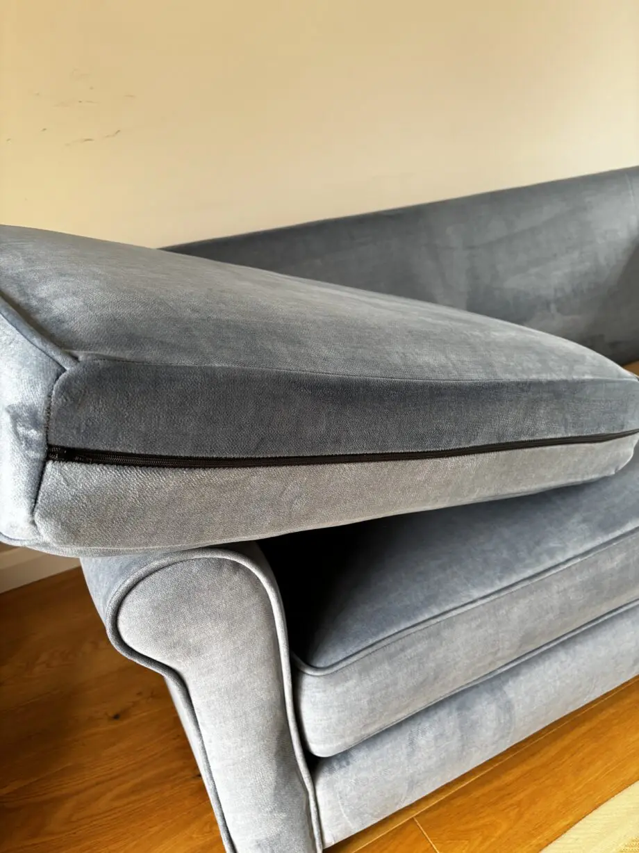 Alstons Poppy 3 Seater Sofa in blue velvet