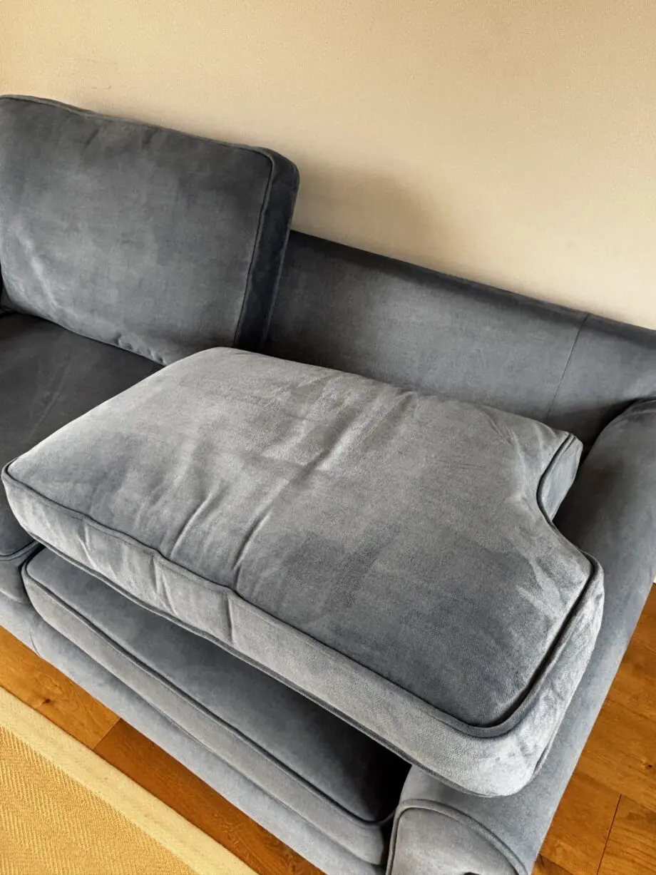 Alstons Poppy 3 Seater Sofa in blue velvet