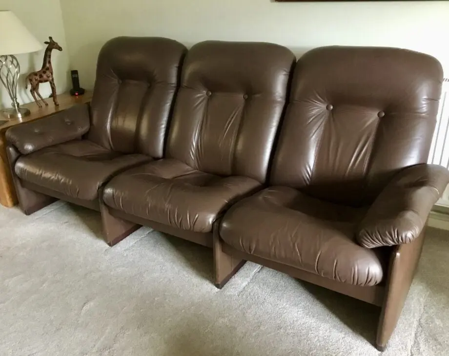 70s/80s Skippers Leather Sofa