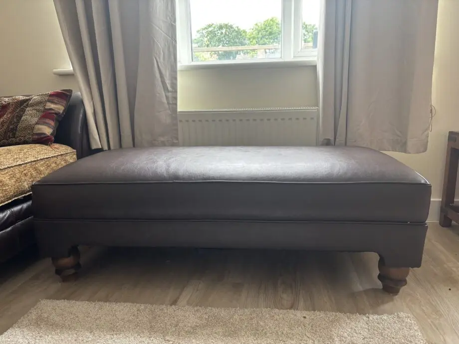 2x 3 seater DFS Perez Sofa with footstool