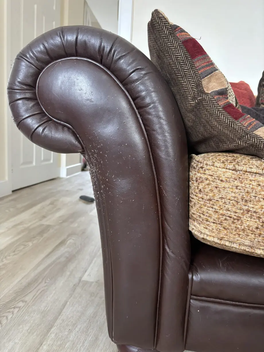 2x 3 seater DFS Perez Sofa with footstool