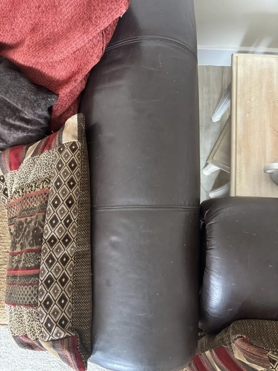 2x 3 seater DFS Perez Sofa with footstool