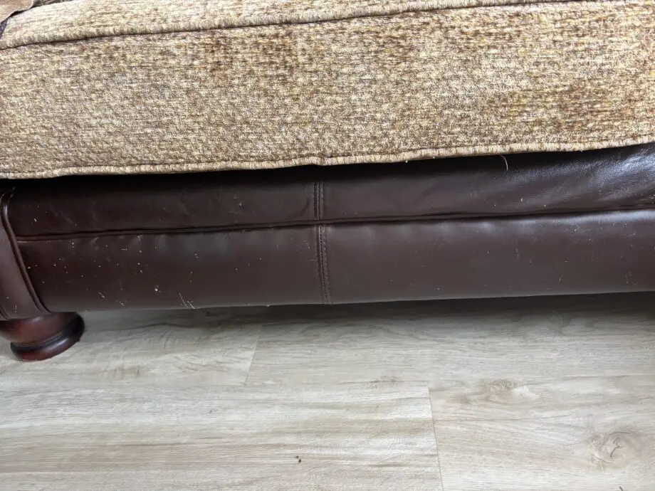 2x 3 seater DFS Perez Sofa with footstool