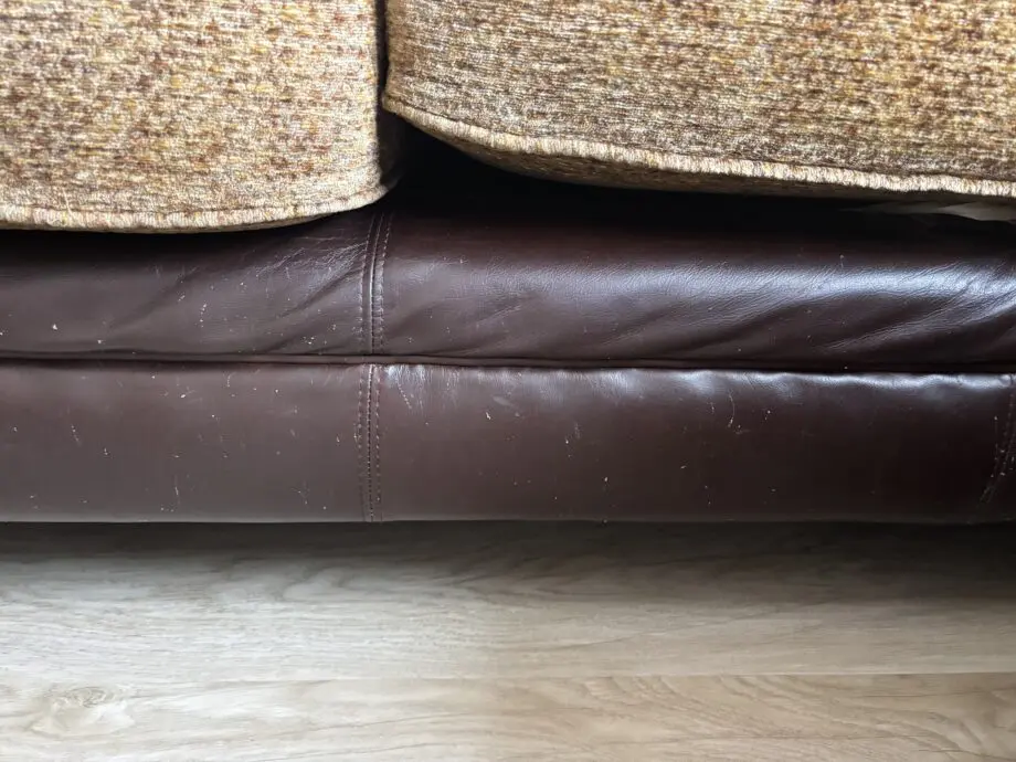 2x 3 seater DFS Perez Sofa with footstool