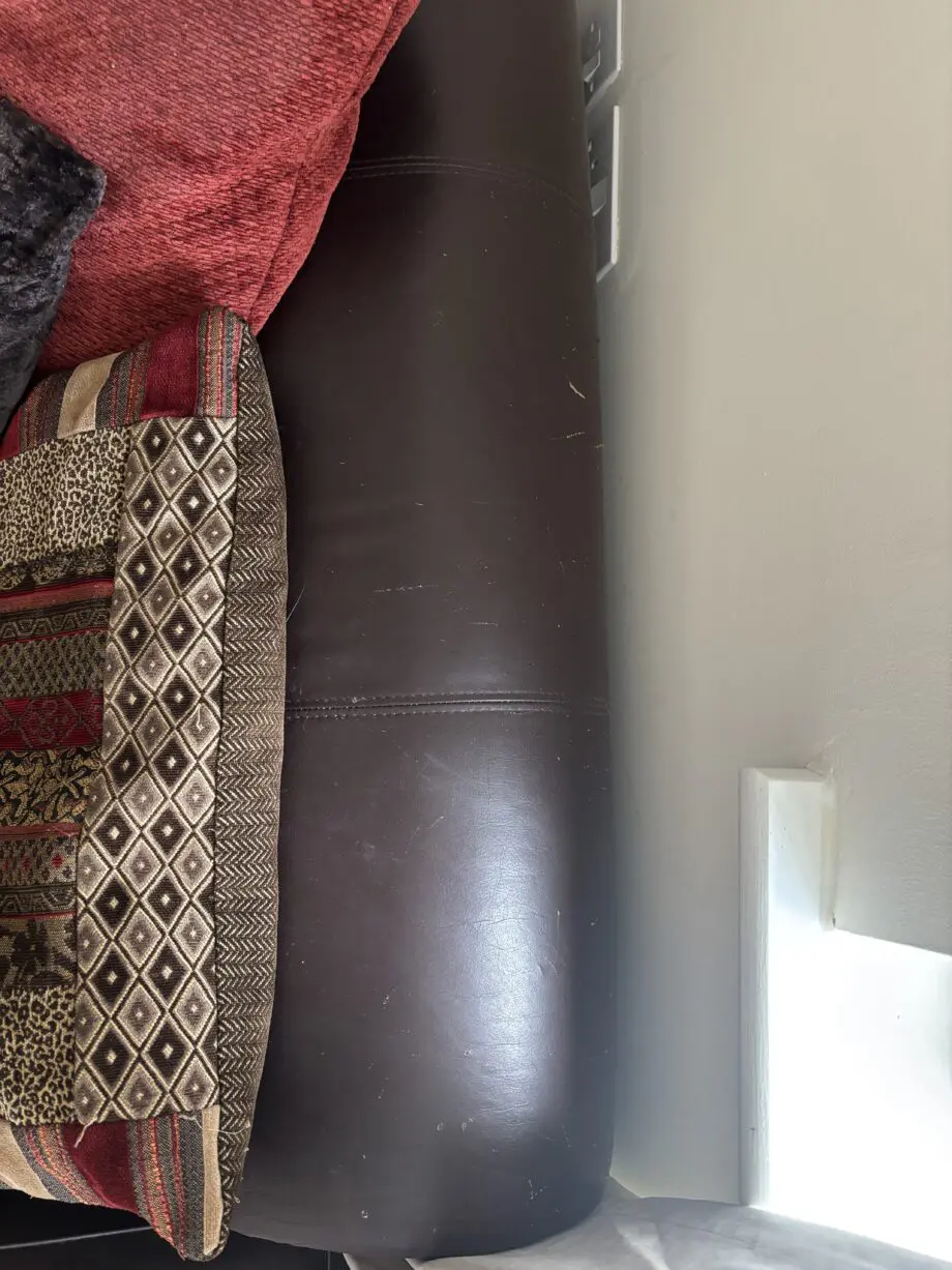 2x 3 seater DFS Perez Sofa with footstool