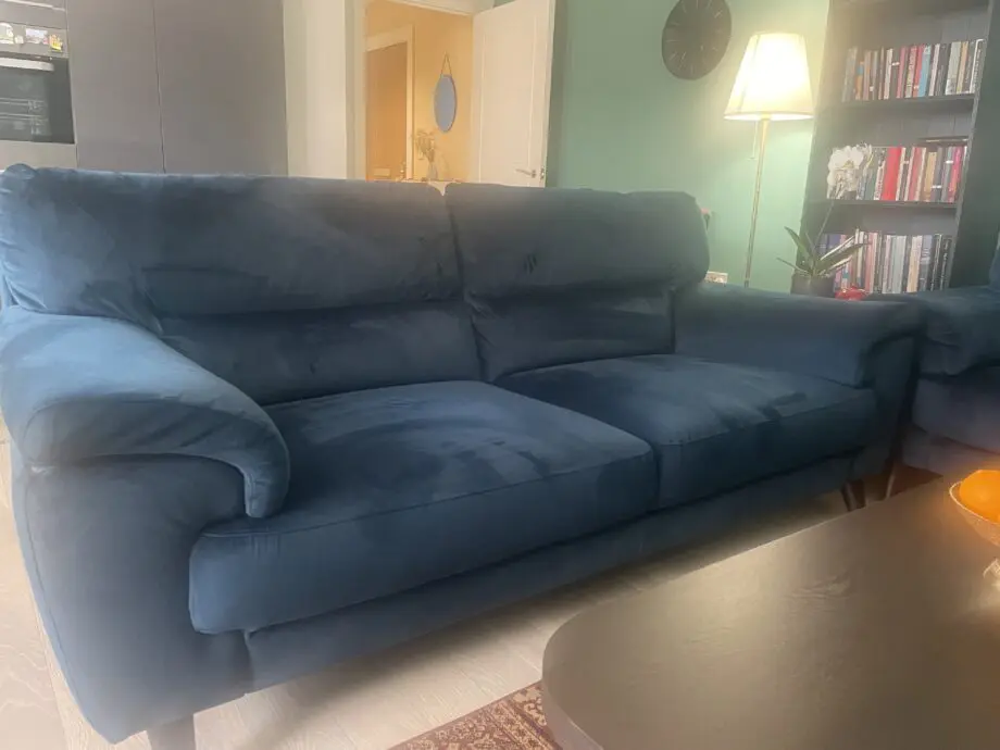 DFS 3 seater cappi teal velvet