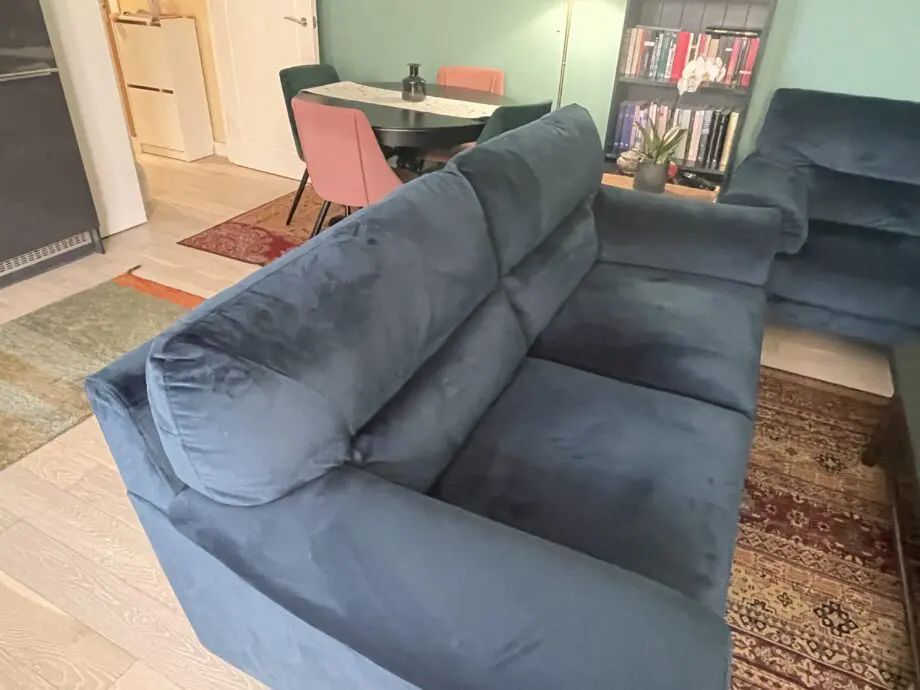 DFS 3 seater cappi teal velvet