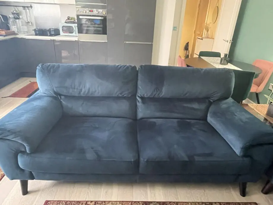 DFS 3 seater cappi teal velvet