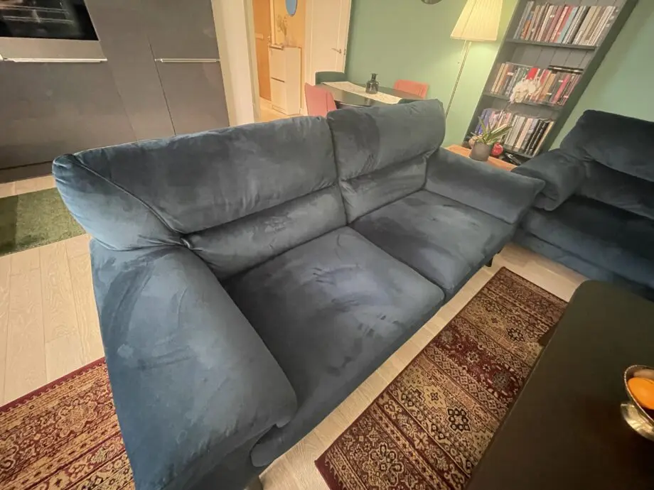 DFS 3 seater cappi teal velvet