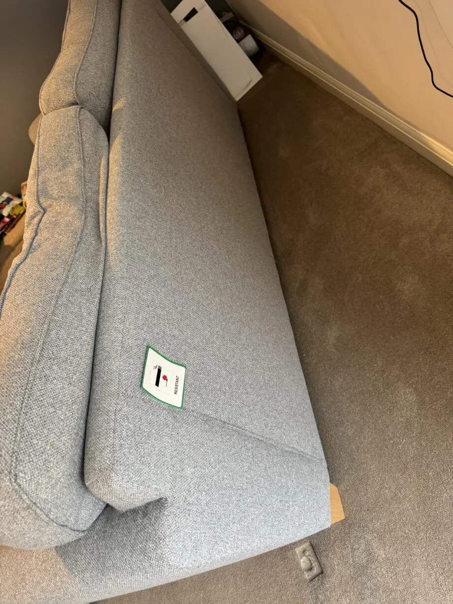 DFS Elian Sofa in Silver/Grey and Footstool