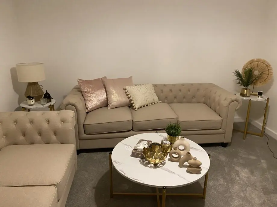 Cream brand new sofas