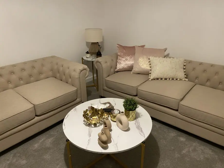 Cream brand new sofas