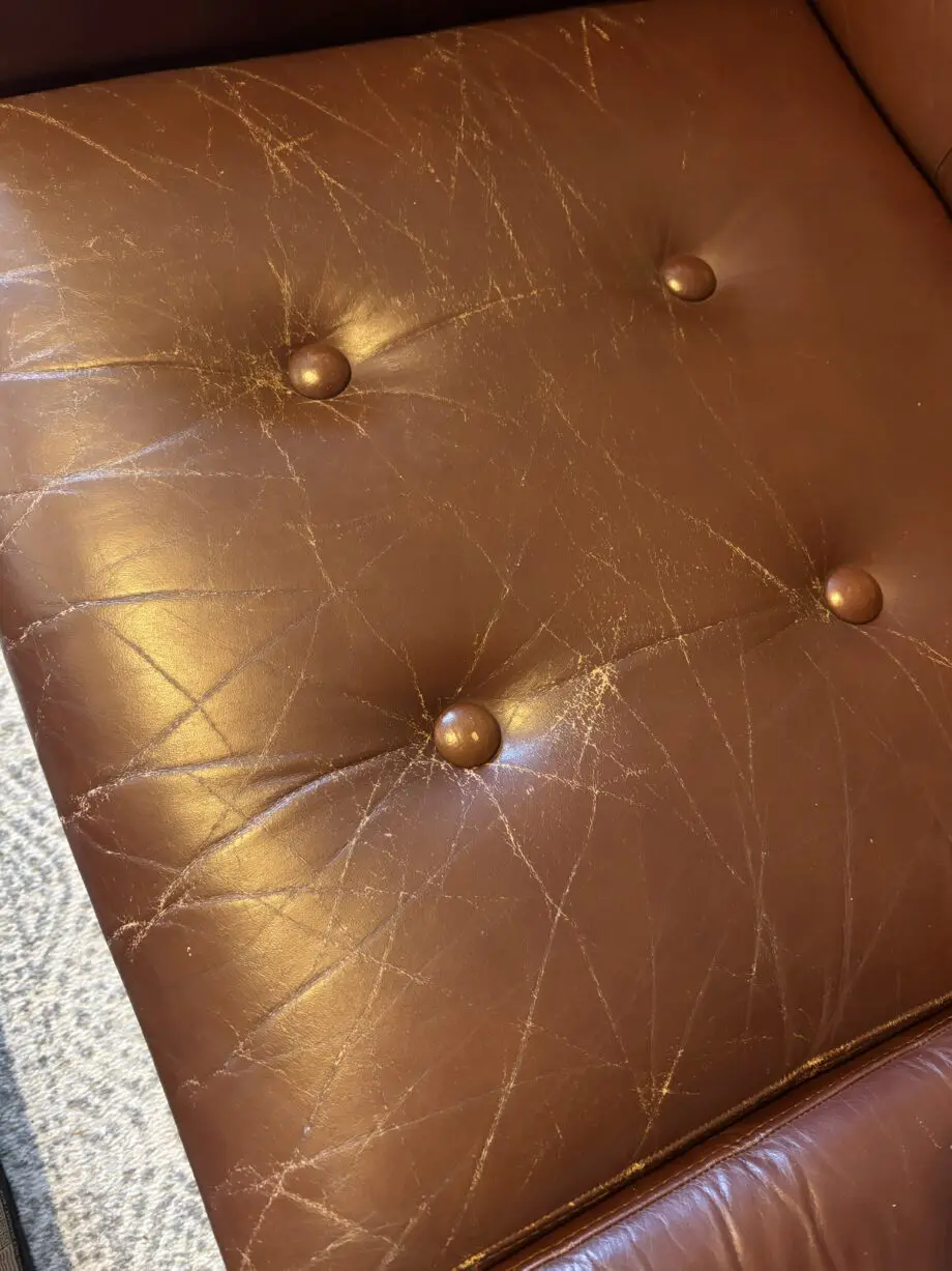 Danish Mid Century Chocolate Brown Two Seater Sofa
