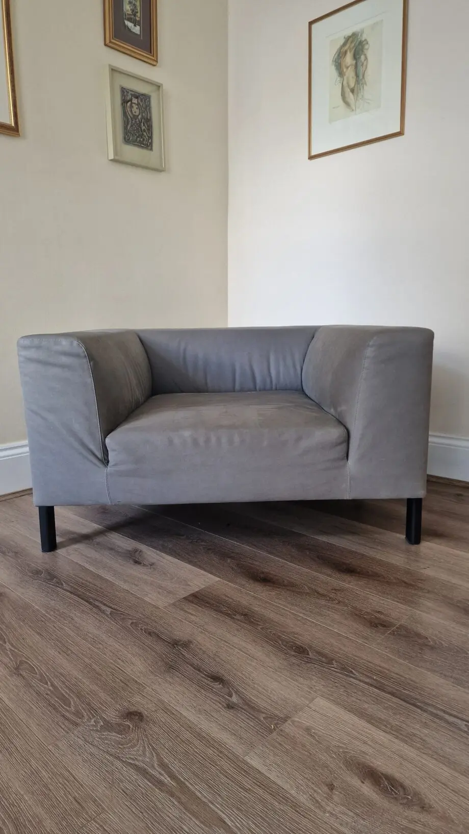 The Conran Shop Sloan 2-seater sofa and armchairs - Fermo leather, lead grey
