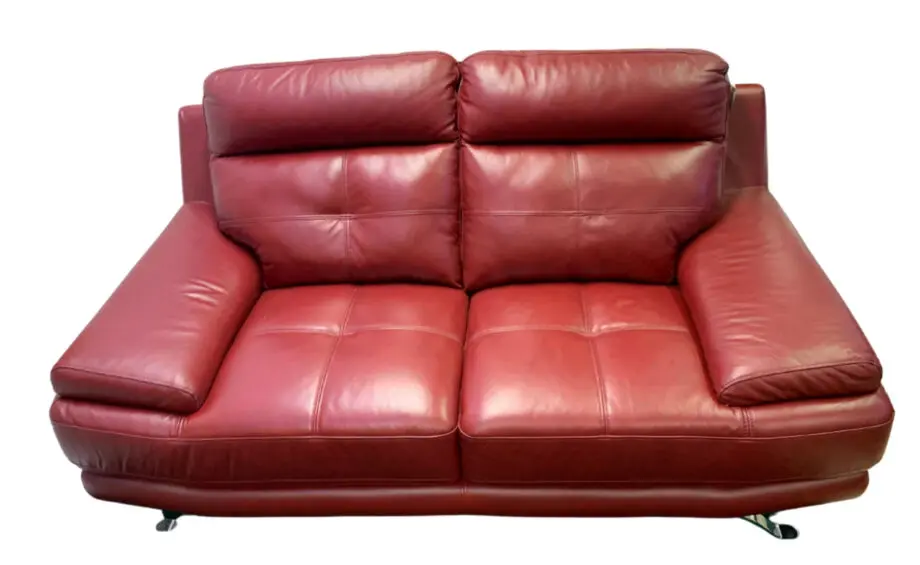 Leather sofa, red