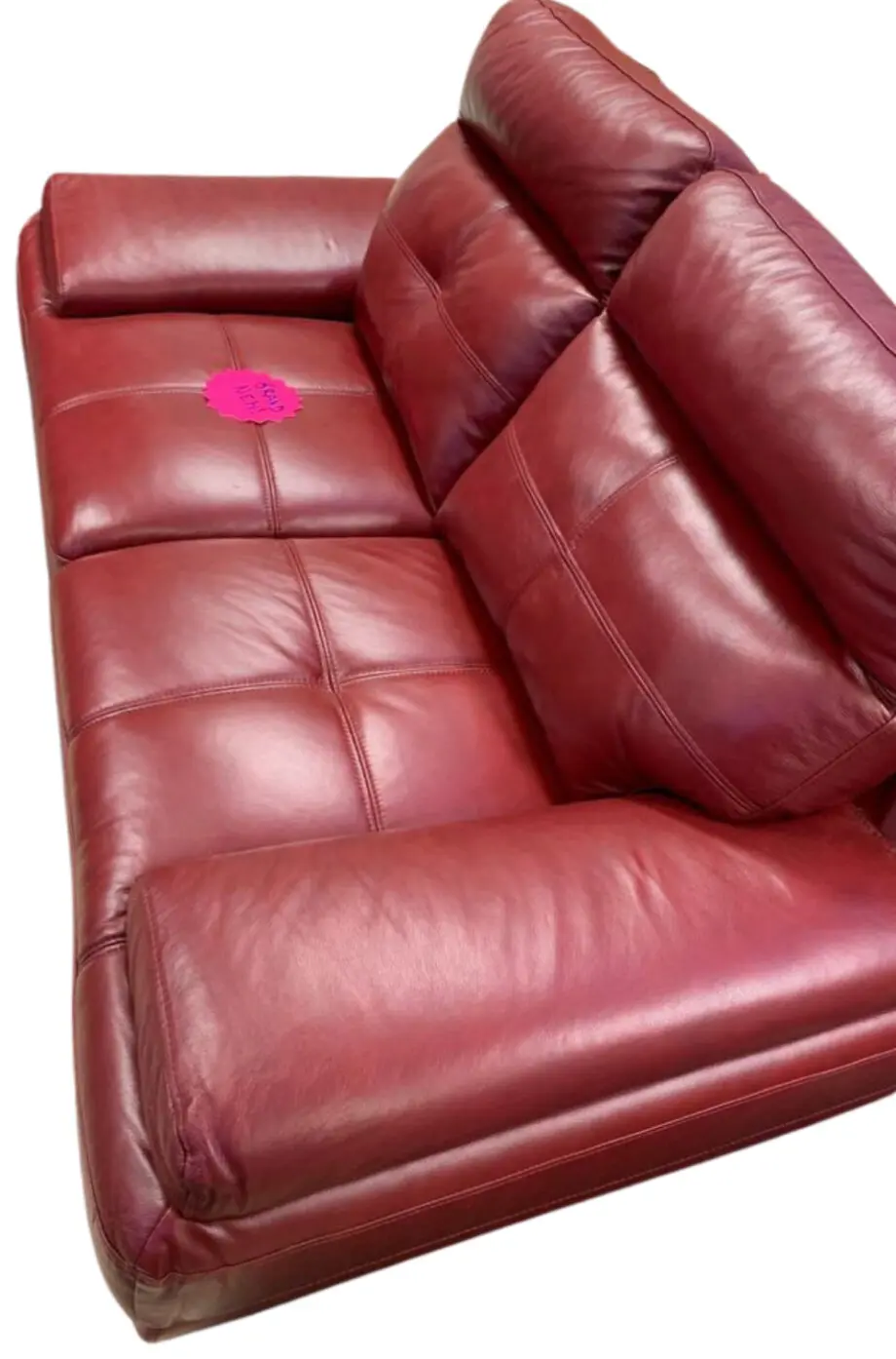 Leather sofa, red