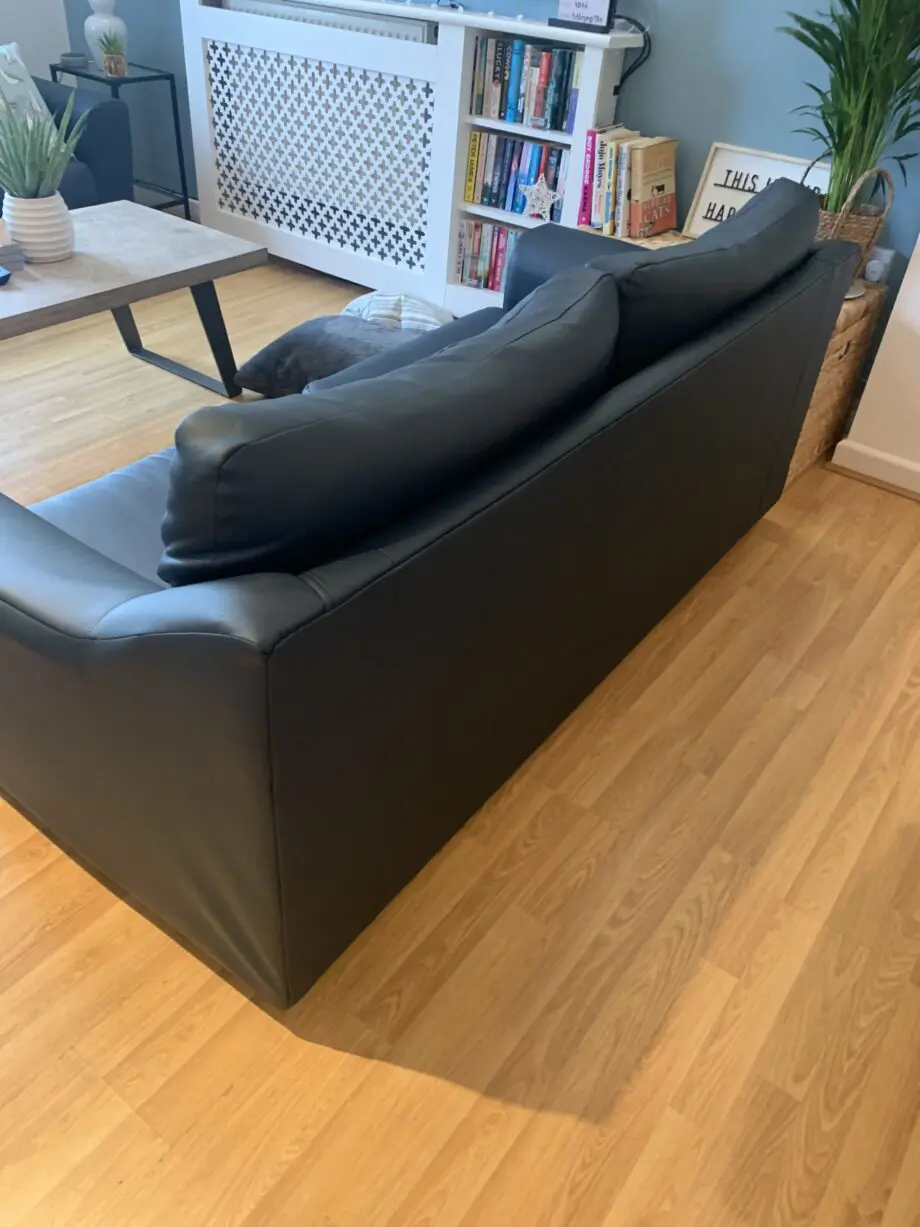 2 Dark blue 2 seater sofas