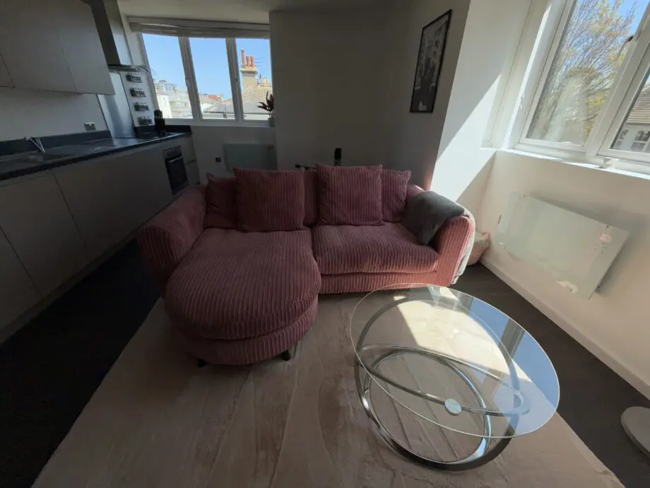 DFS Honey Blush Pink Pillowback 4 seater lounger