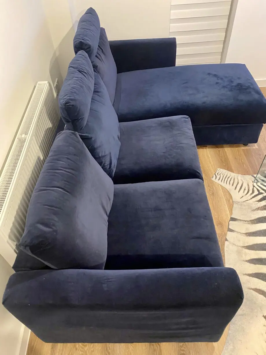 IKEA VIMLE 3-Seat Sofa with Chaise – Djuparp Dark Blue – Excellent Condition