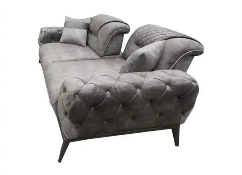2 and 3 seater Adjustable grey sofas
