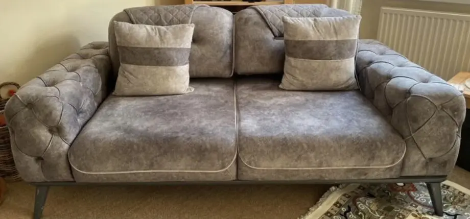 2 and 3 seater Adjustable grey sofas