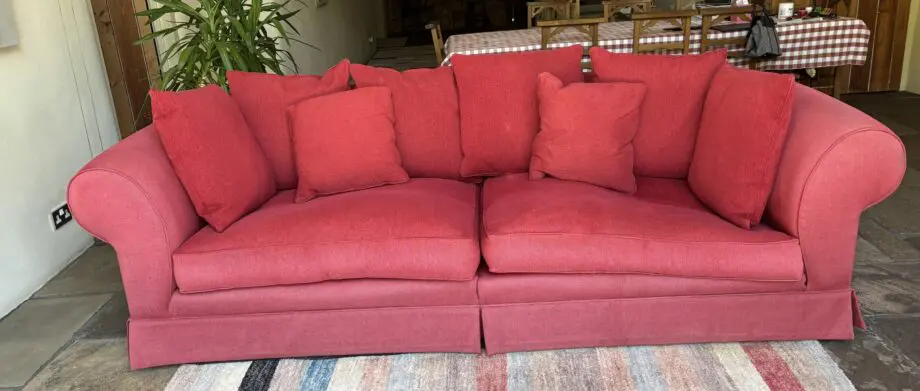Sofaworkshop red 4 seater sofa