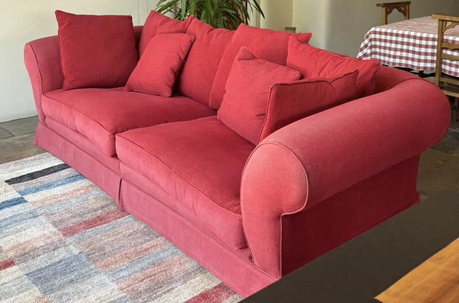 Sofaworkshop red 4 seater sofa