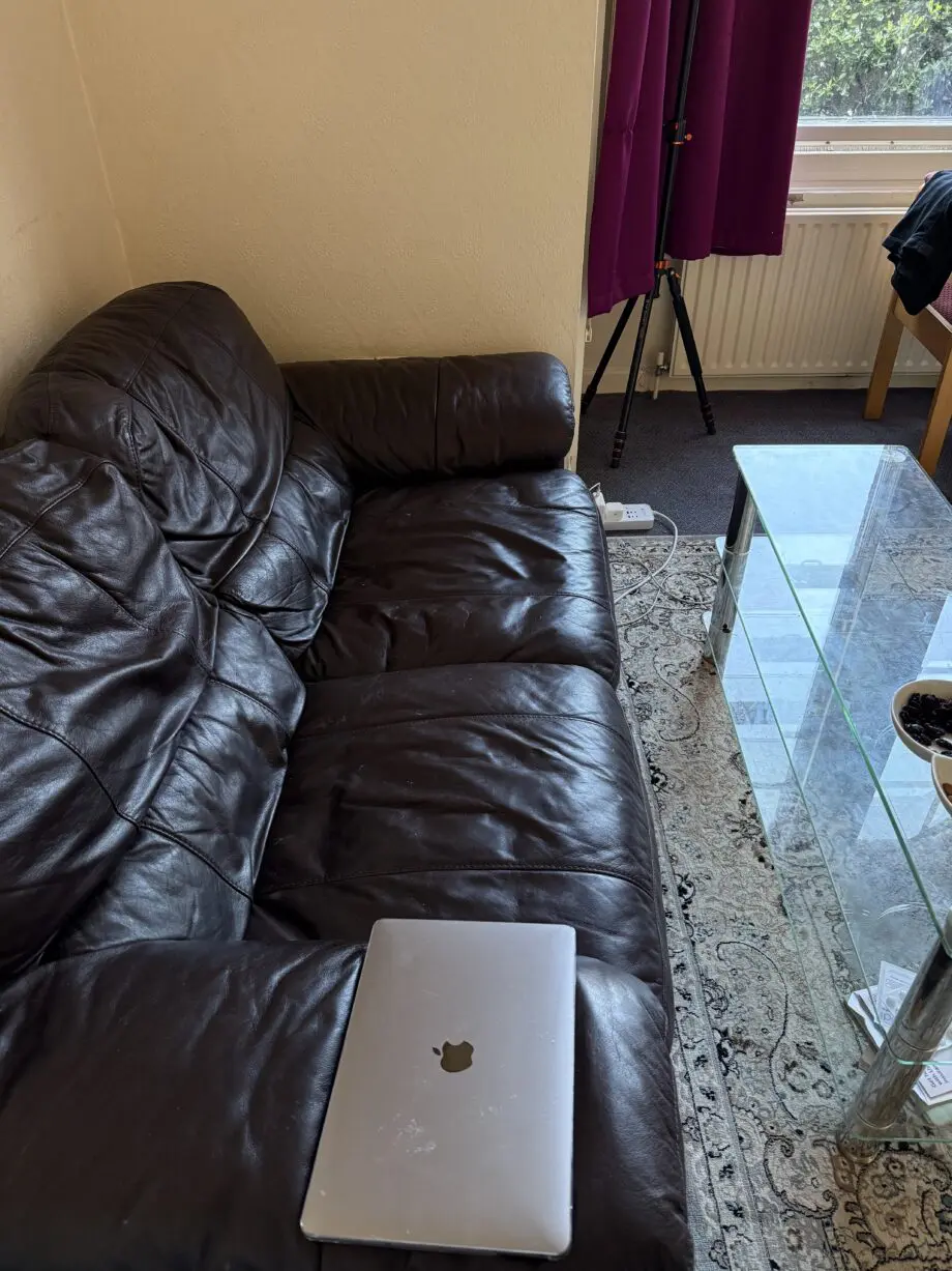 DFS Real leather 2 seater sofa luxury feel sofa