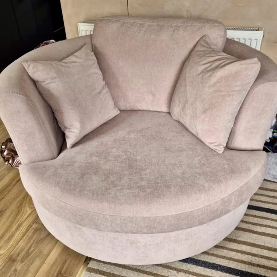 DFS Freya Large Swivel Chair - Old Rose Colour