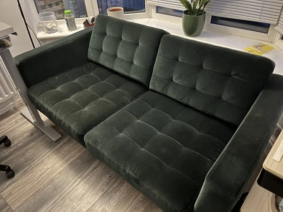 Green 2 seater ikea sofa