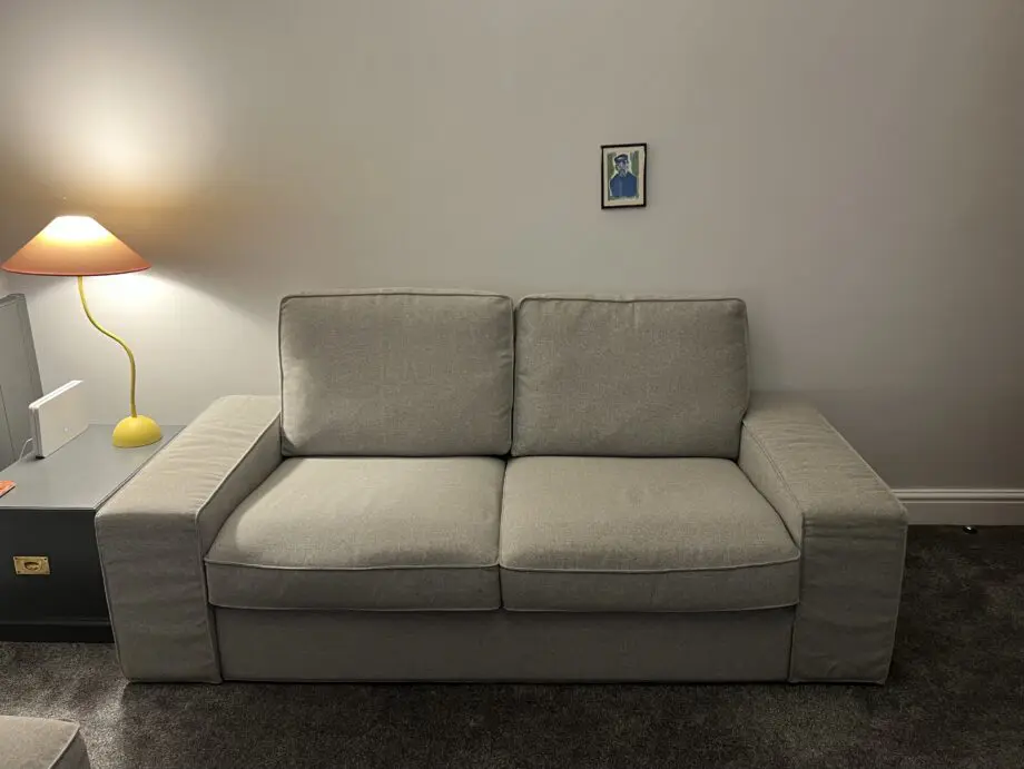 IKEA KIVIK Two-Seater Sofa + Footstool with storage