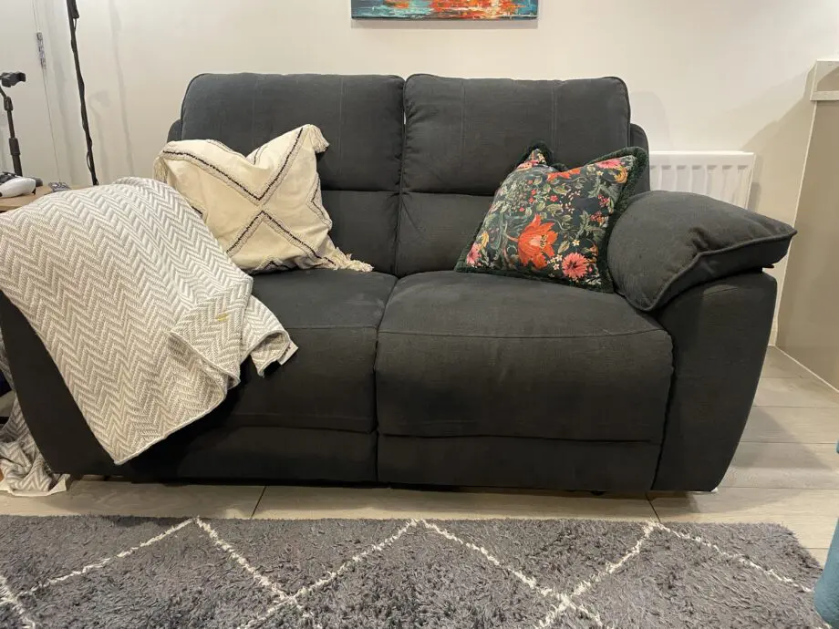 Furniture and Choice Grey Recliner sofa