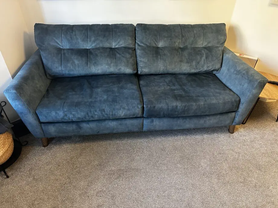 DFS French Connection Studio 3 seater power recliner in ocean