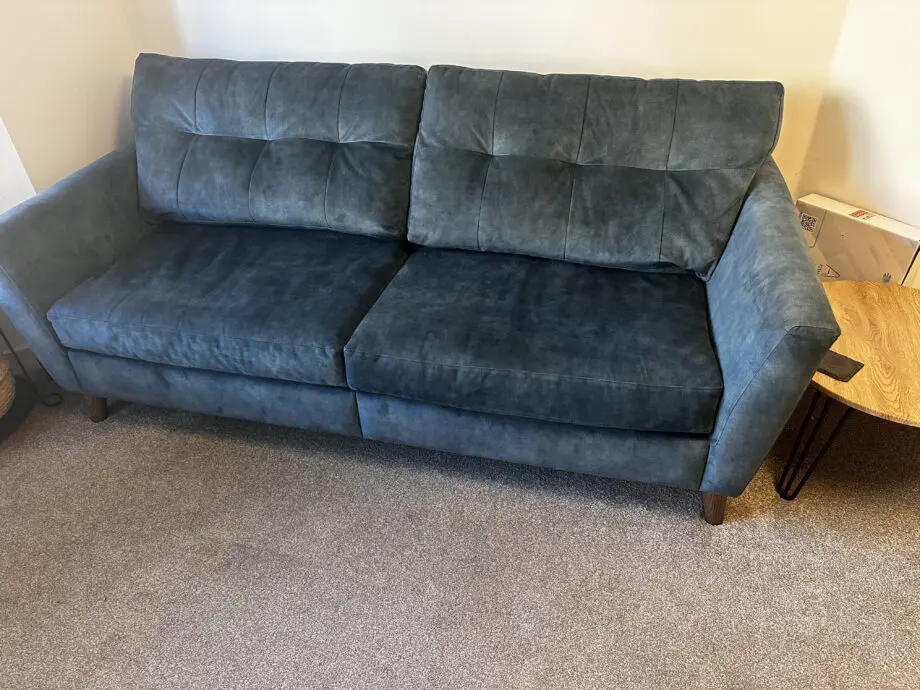 DFS French Connection Studio 3 seater power recliner in ocean