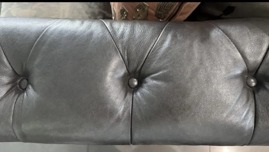 Alexander James Grey Leather & Fabric 3 Seater Sofa