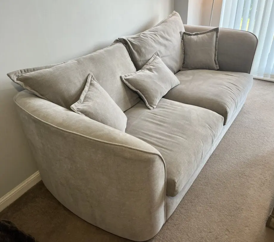 Sofology Grey Como 3-Seater Full Back Sofa