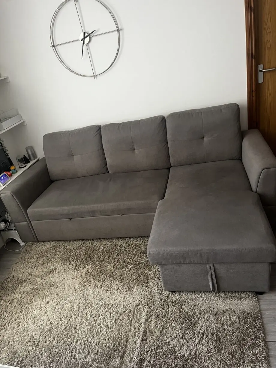 3 seater L shaped sofa with Storage- Grey color