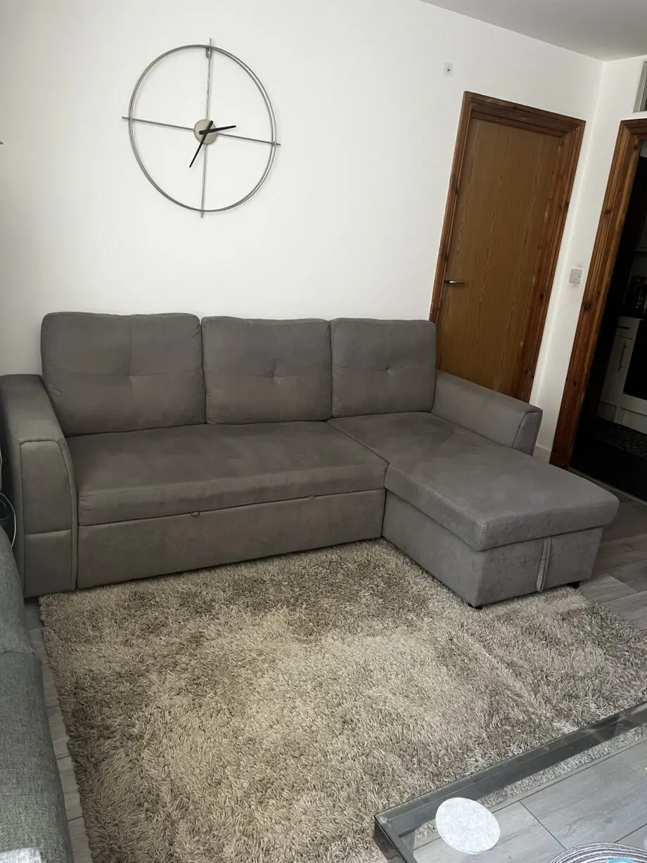 3 seater L shaped sofa with Storage- Grey color