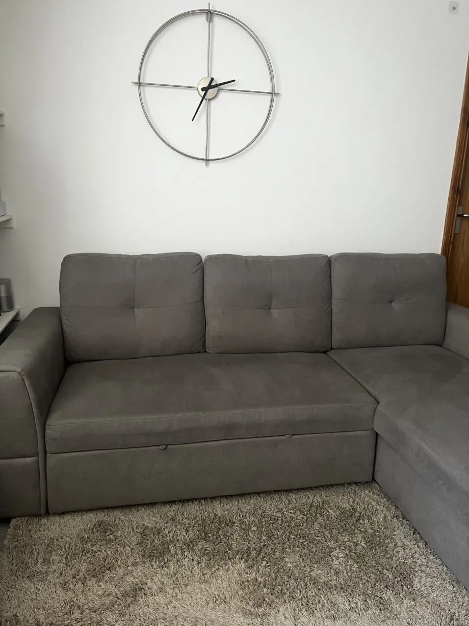 3 seater L shaped sofa with Storage- Grey color