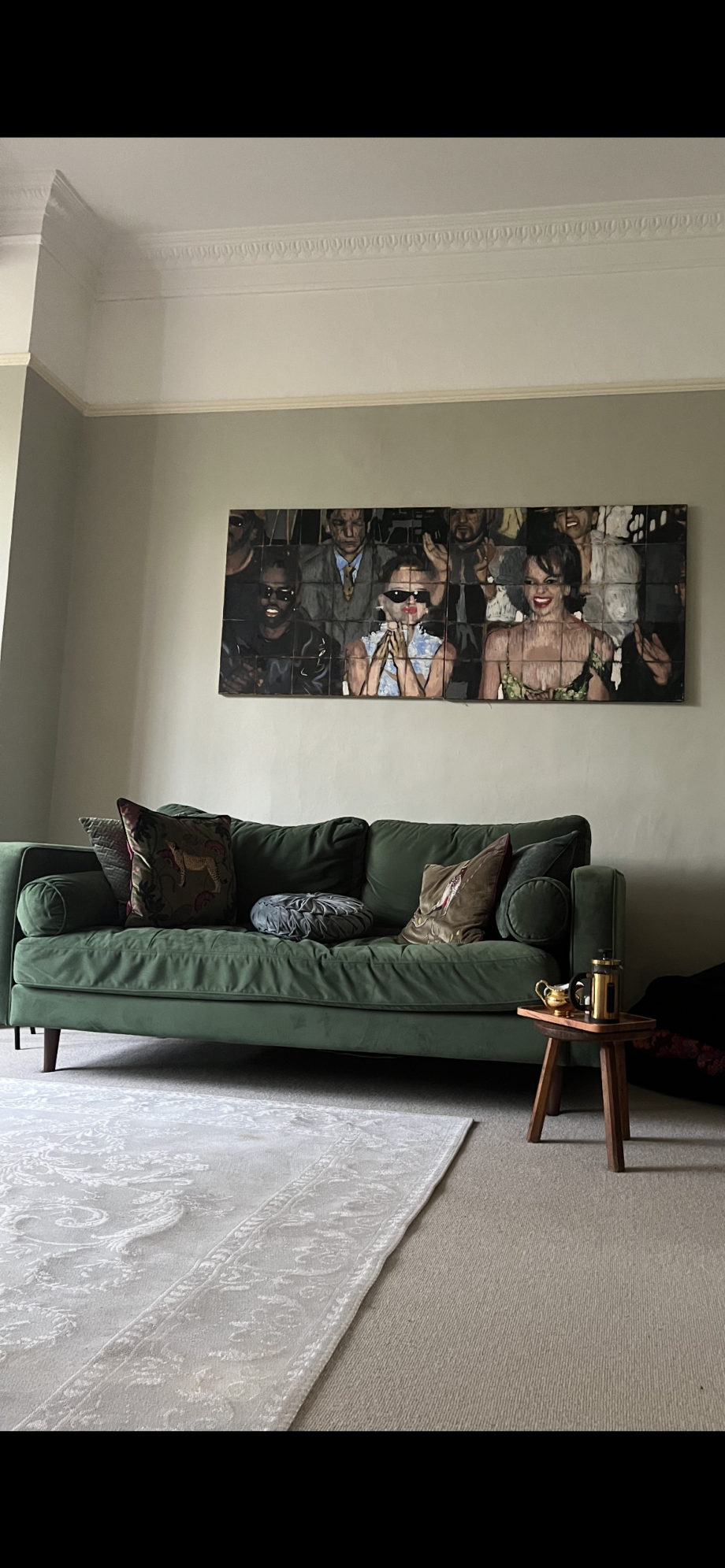Swift Green velvet two seater