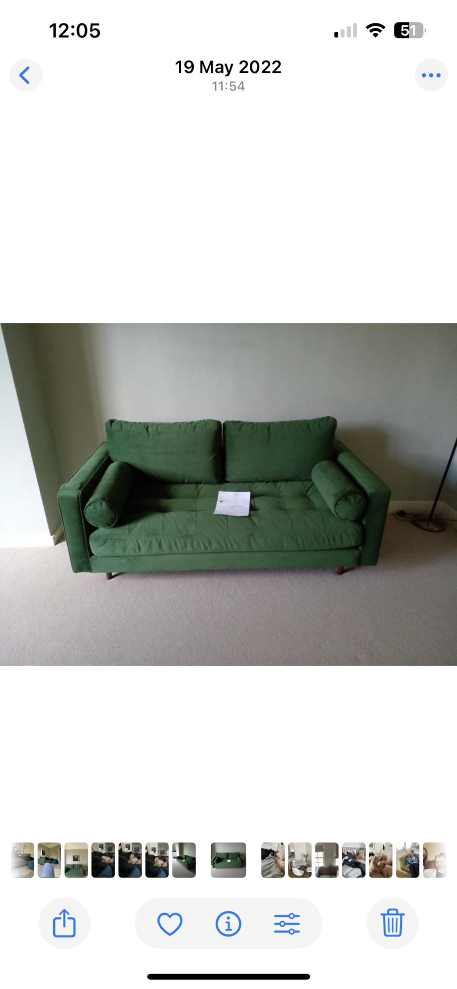 Swift Green velvet two seater